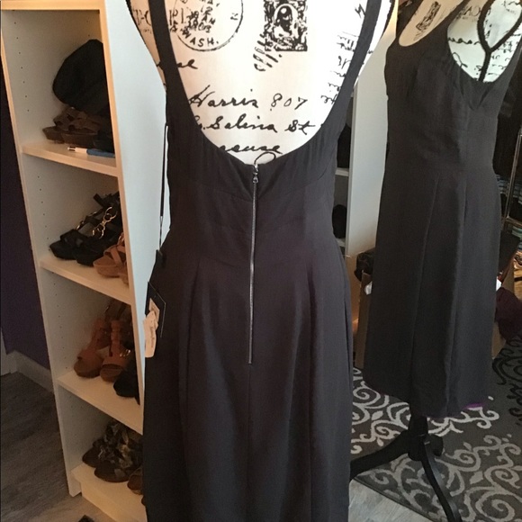 Narciso Rodriguez Black Silk Midi Dress 8 - Picture 5 of 8